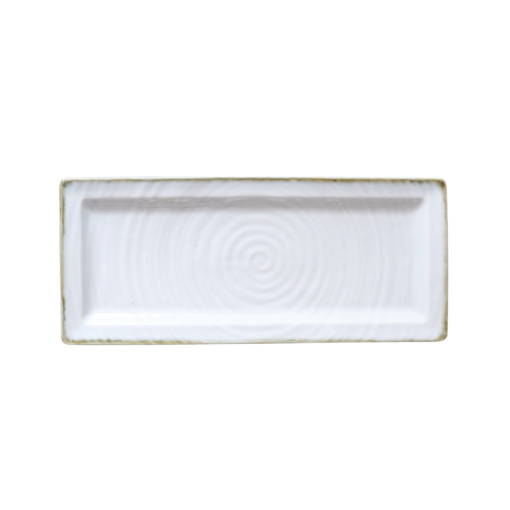 Porceletta Terra Reactive Glaze Porcelain Rectangular Plate 29 x 12 cm