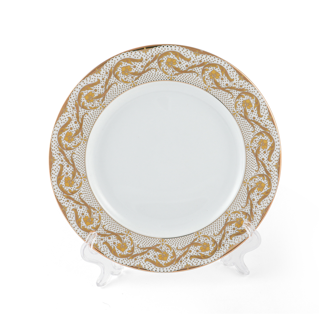 Porceletta Salad Dinner Plate Vip 8" Golden Design