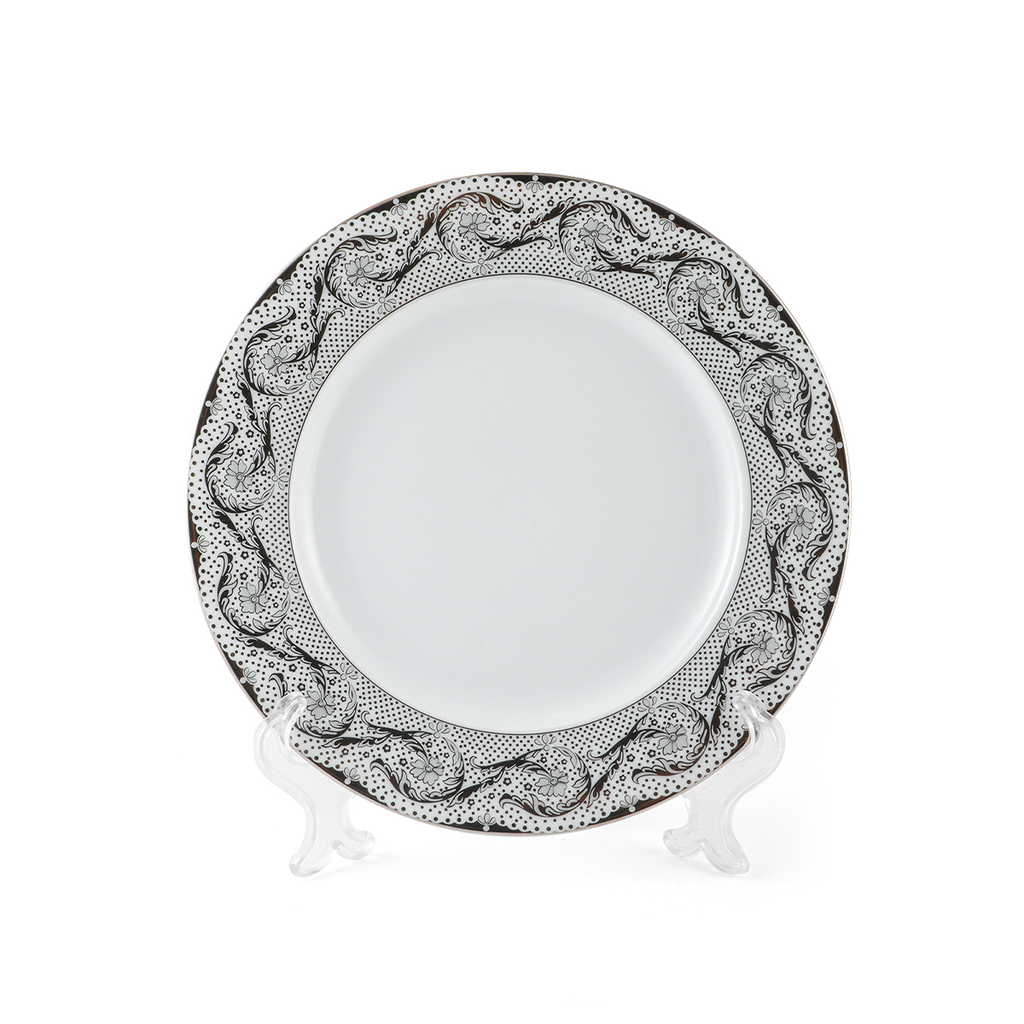 Porceletta Dinner Plate Vip 10.5" Silver Design