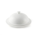 Porceletta Ivory Porcelain Flat Plate with Cover 25.5x2.7 cm