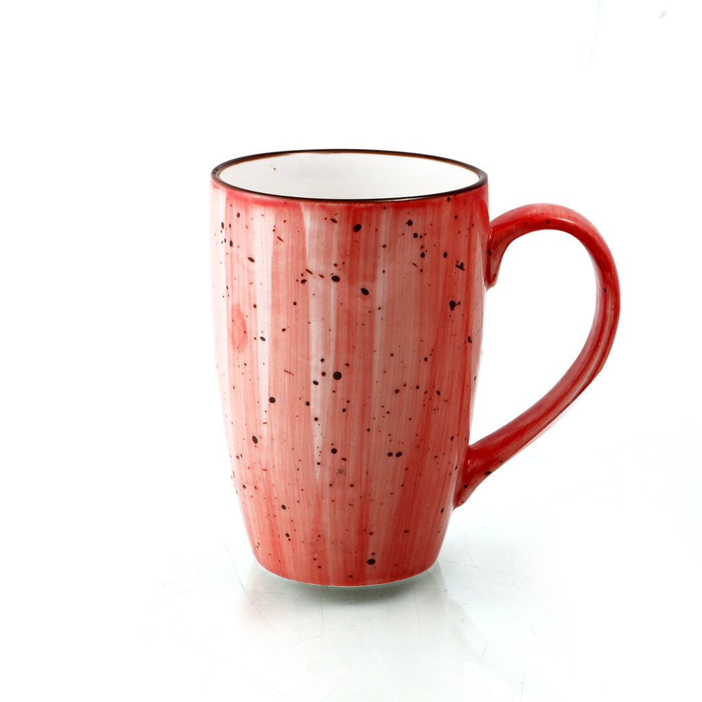 Porceletta Red Color Glazed Porcelain Tea/Coffee Mug