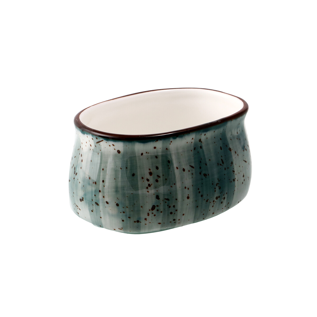 Porceletta Green Color Glazed Porcelain Sugar Pot 4"