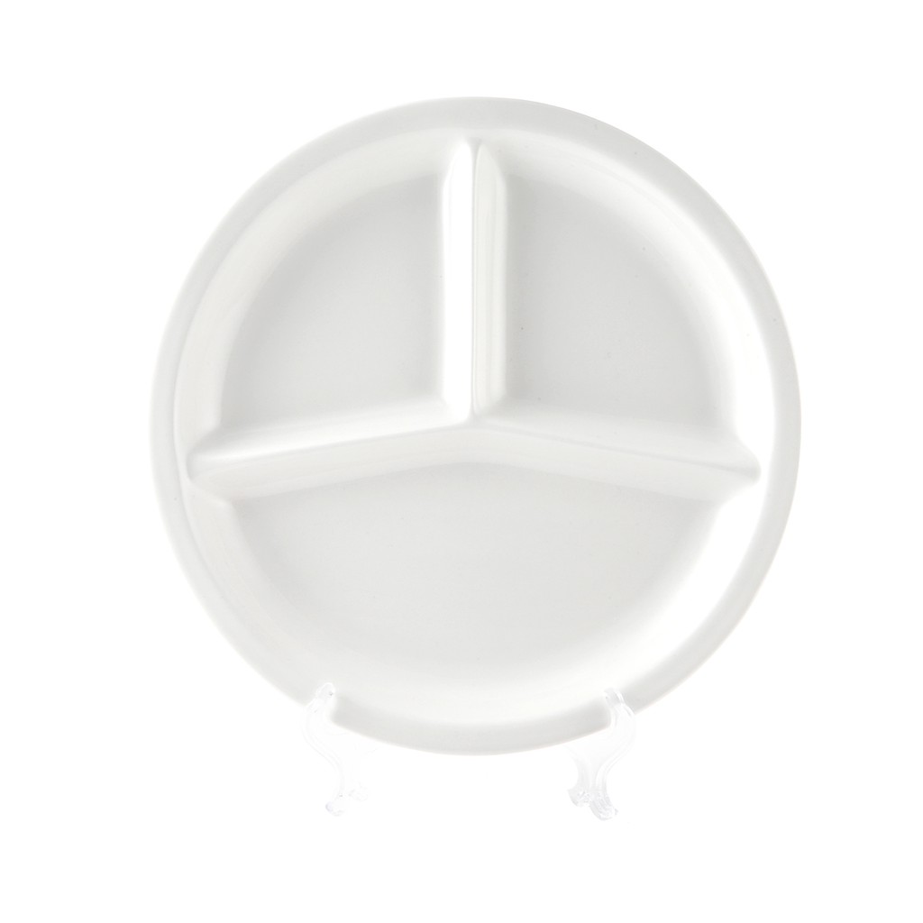 Porceletta Ivory Porcelain Divider Plate 9.5"