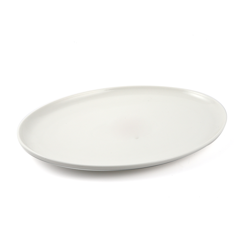 Porceletta Ivory Porcelain Oval Pizza Plate 10"
