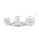 Porceletta Ivory Porcelain 51 Pieces Tea & Coffee Serving Set