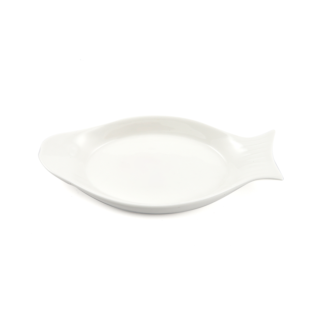 Porceletta Ivory Porcelain Fish Plate 25 cm / 10"