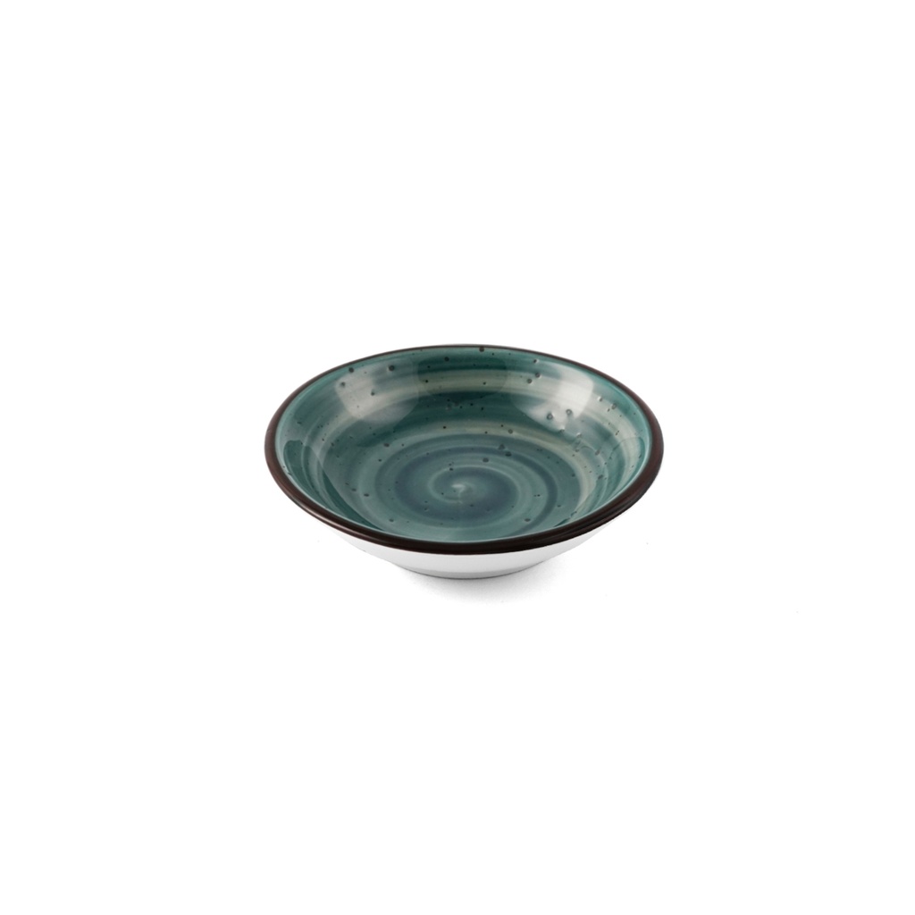 Porceletta Green Color Glazed Porcelain 9.75 cm Sauce Dish  4"
