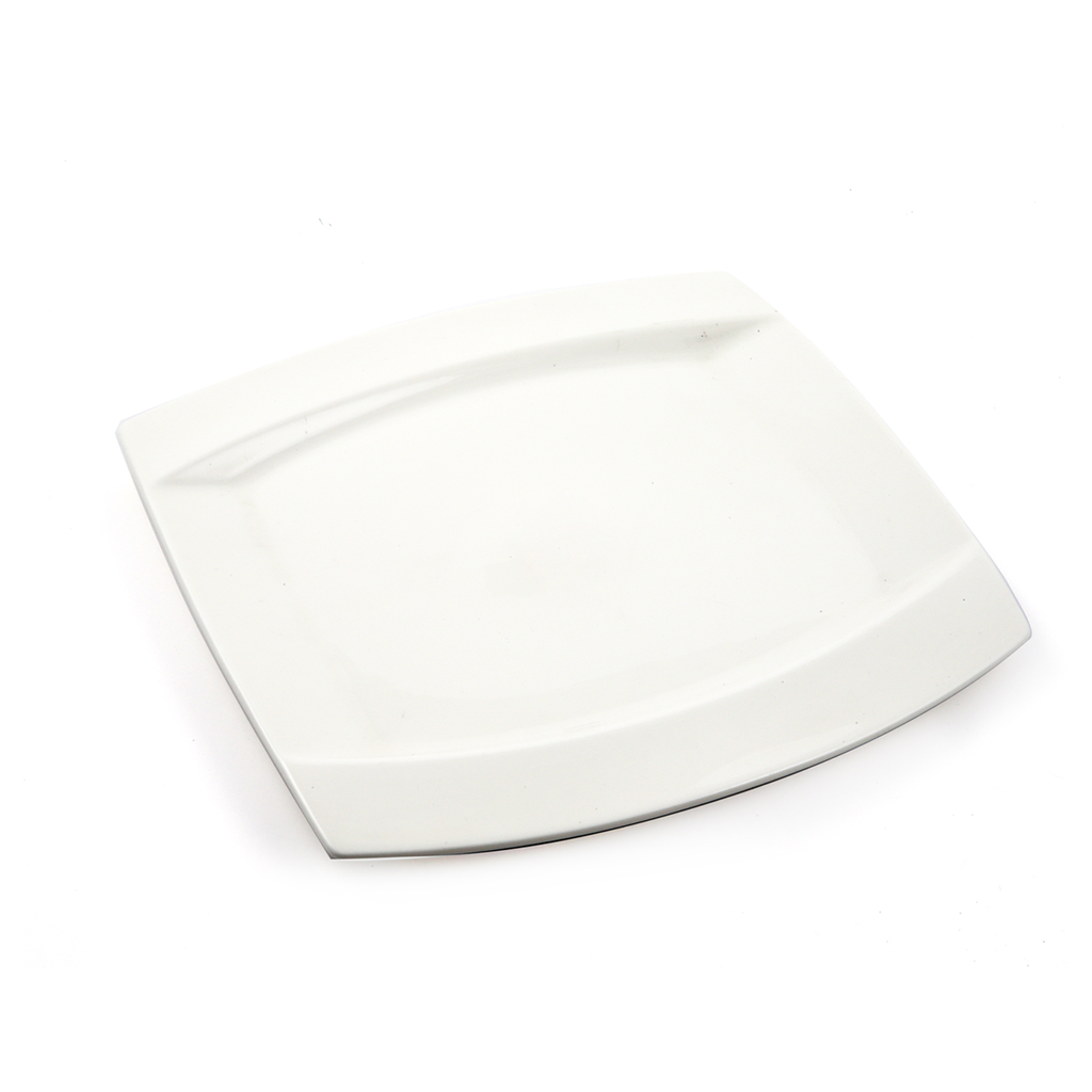 Porceletta Ivory Porcelain Square Plate Meena Design 30 cm / 12"
