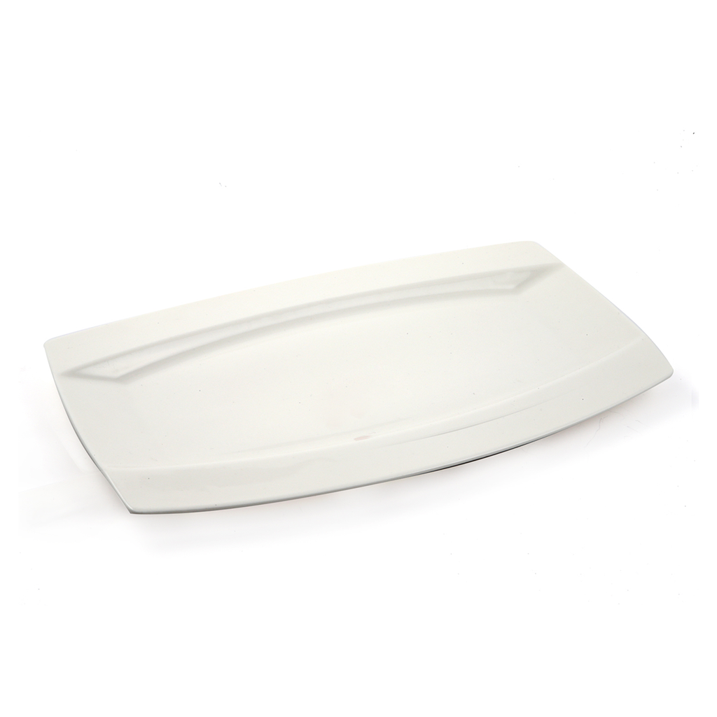 Porceletta Ivory Porcelain Rectangular Plate Meena Design 24 cm / 10"