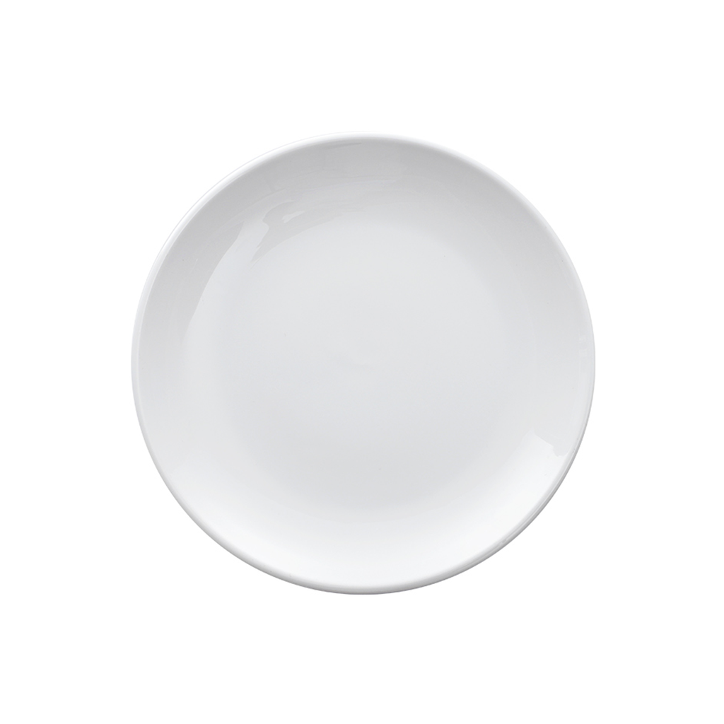 Porceletta Ivory Porcelain Rimmed Thick Plate 7"