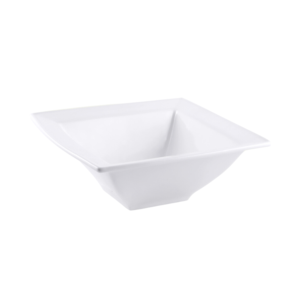 وعاء مربع من البورسليتا من البورسلين  بحافة مزدوجة 10 سم