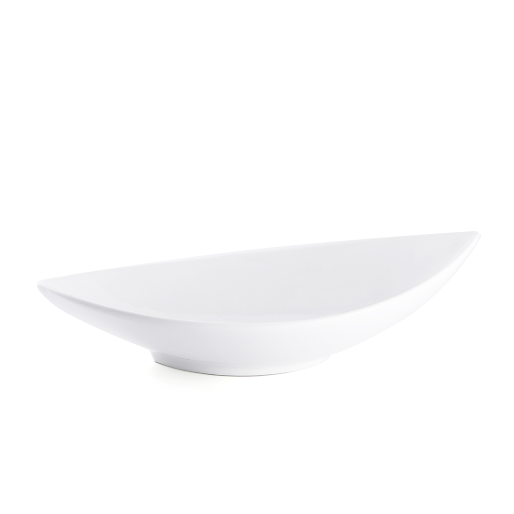 Porceletta Ivory Porcelain Boat Bowl 24 cm