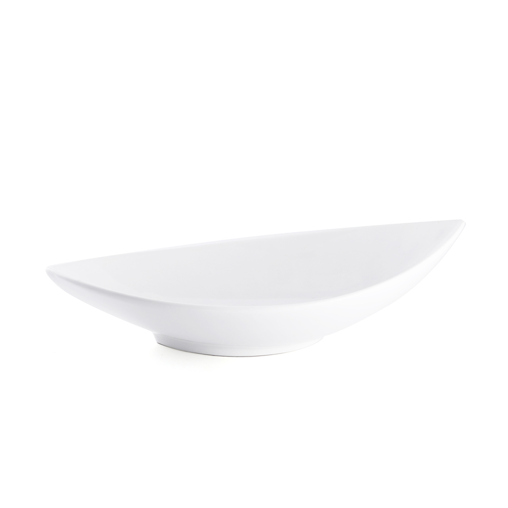 Porceletta Ivory Porcelain Boat Bowl 29 cm