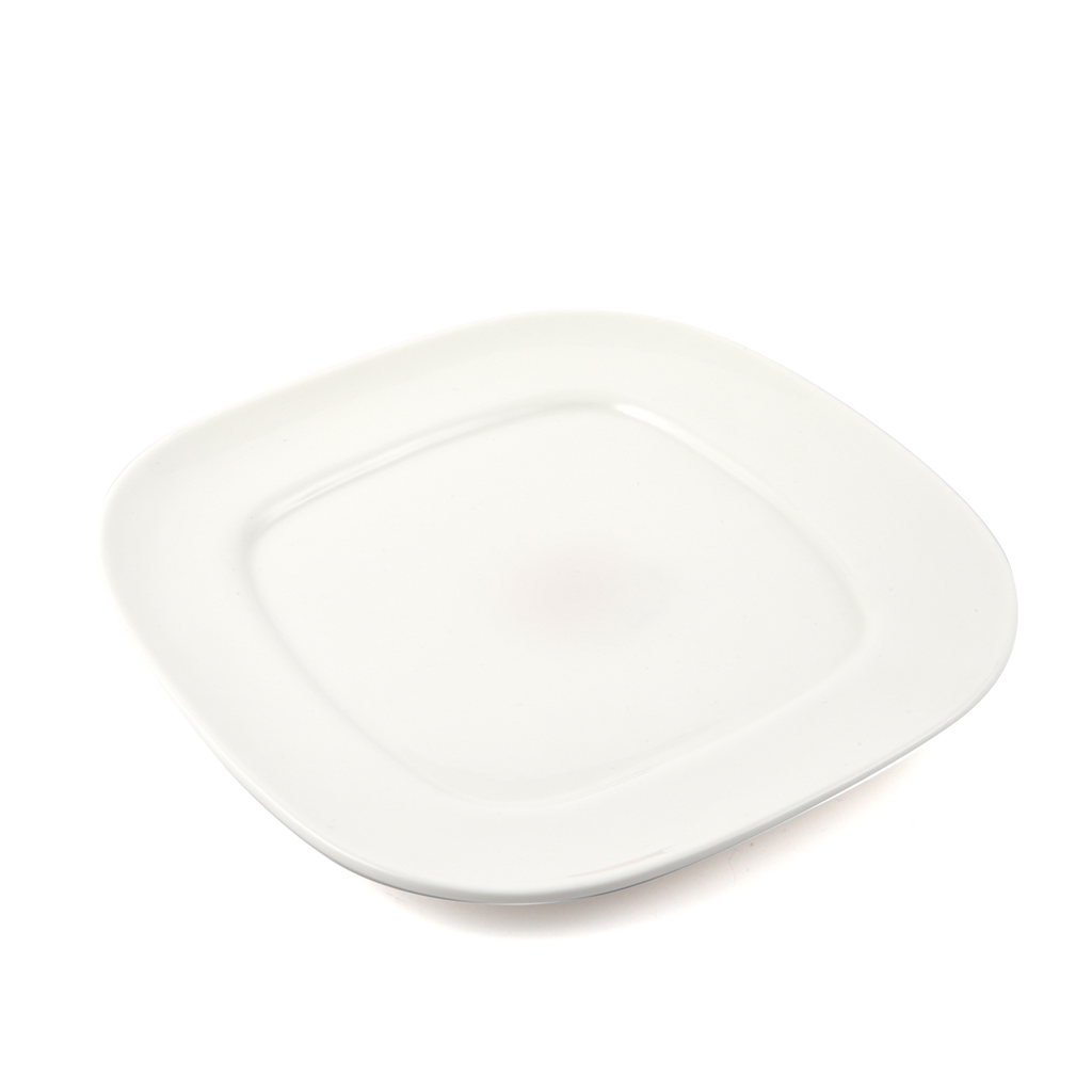 Porceletta Ivory Porcelain Square Round Plate 19 cm / 8'