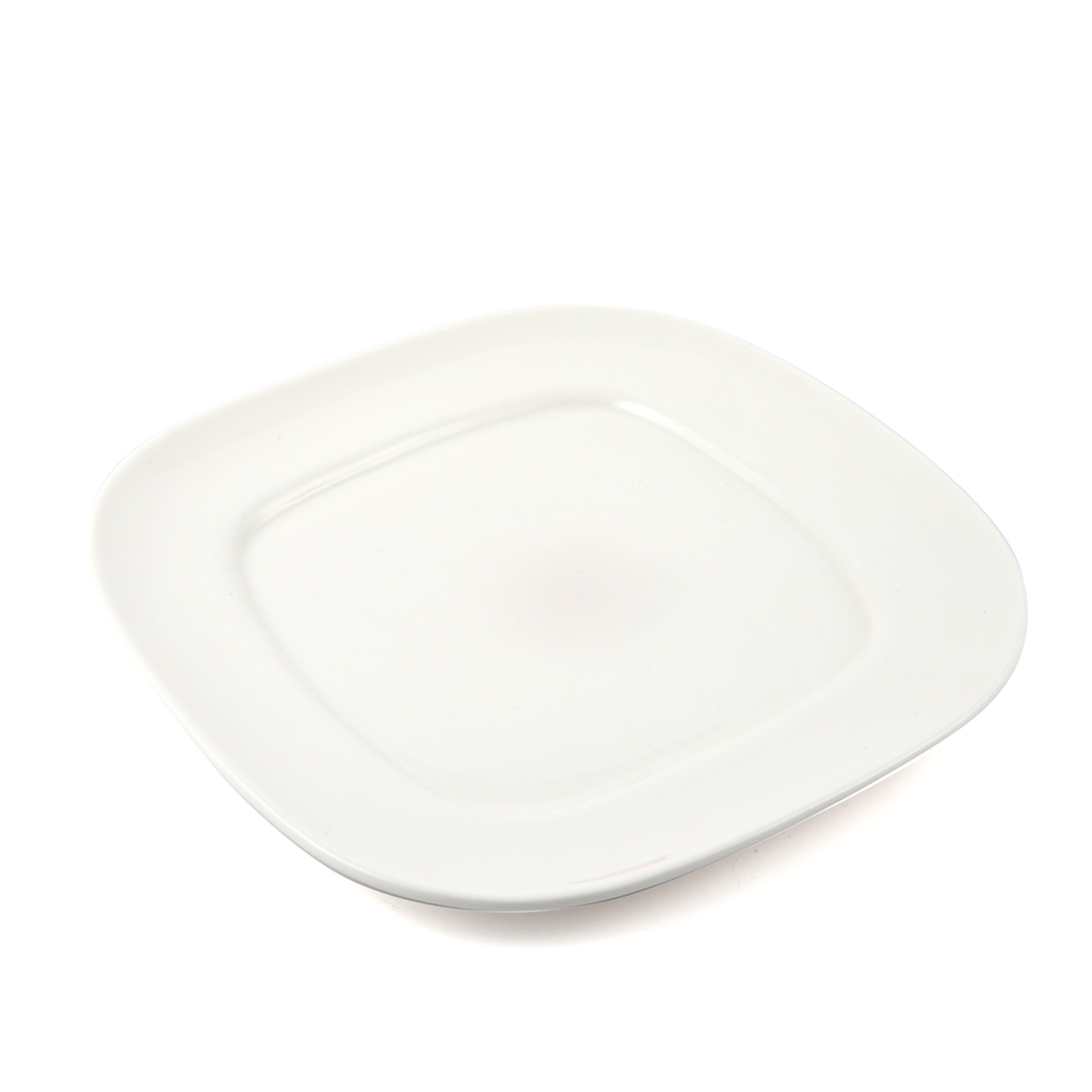 Porceletta Ivory Porcelain Square Round Plate 30 cm / 12"