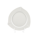 Porceletta Ivory Porcelain Triangle Plate 7"