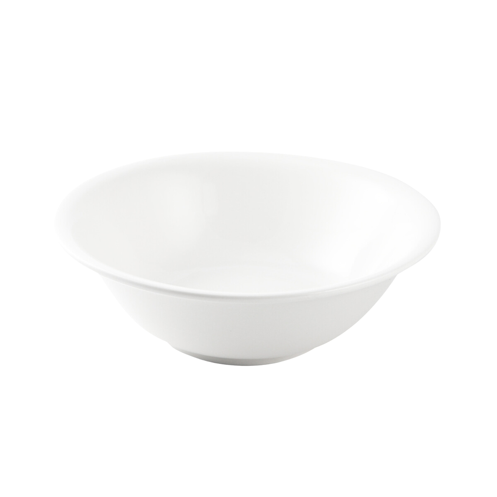 Porceletta Ivory Porcelain Rimmed Salad Bowl 22.5 cm