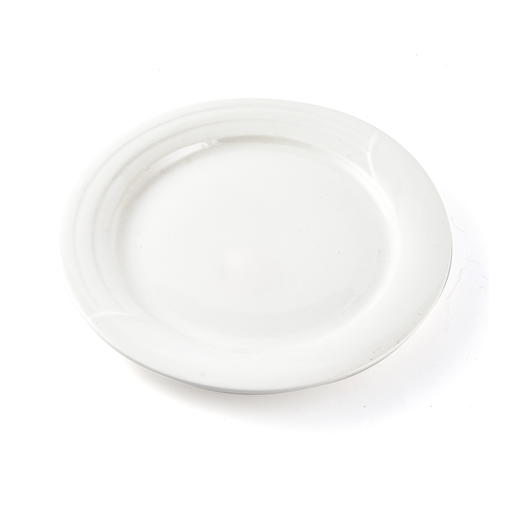 [08-255] Porceletta Ivory Porcelain Plate Castillo Design 16 cm / 7"