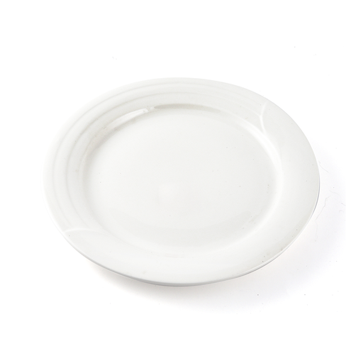 [08-258] Porceletta Ivory Porcelain Plate Castillo Design 27.5 cm / 11"