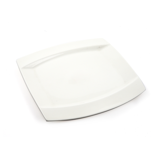[08-293] Porceletta Ivory Porcelain Square Plate Meena Design 27 cm / 11"