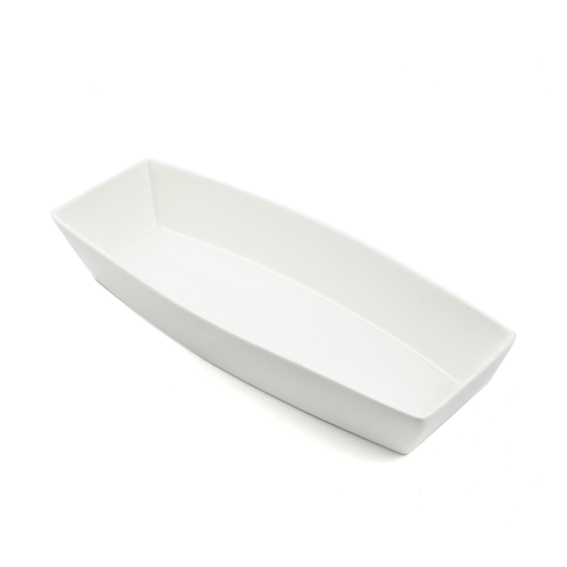[08-306] Porceletta Ivory Porcelain Rectangular Deep Bowl Meena Design 25 cm