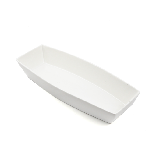 [08-308] Porceletta Ivory Porcelain Rectangular Deep Bowl Meena Design 35 cm