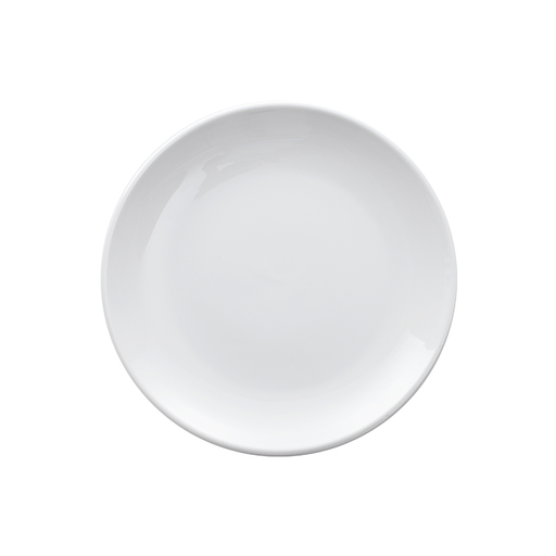 [08-318] Porceletta Ivory Porcelain Rimmed Thick Plate 20 cm / 8"