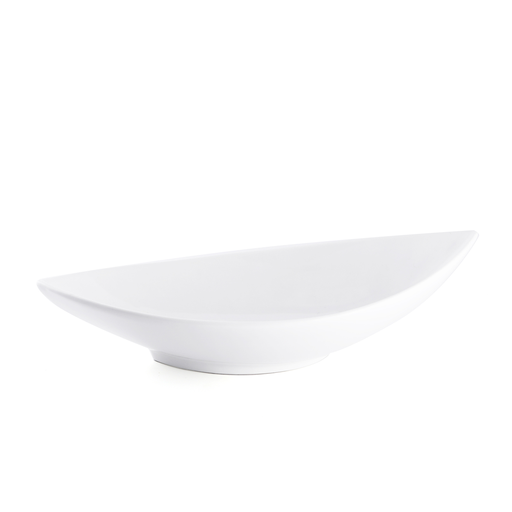 [08-329] Porceletta Ivory Porcelain Boat Bowl 24 cm