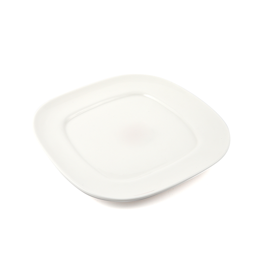 [08-332] Porceletta Ivory Porcelain Square Round Plate 16 cm / 6.5"