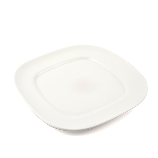 [08-334] Porceletta Ivory Porcelain Square Round Plate 21.5 cm / 9"