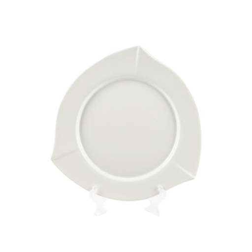 [08-339] Porceletta Ivory Porcelain Triangle Plate 24 cm / 10"