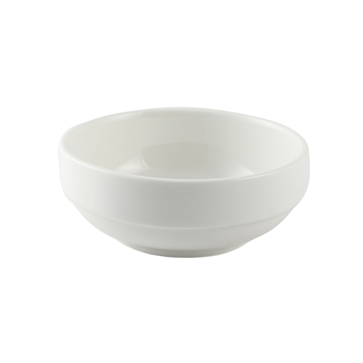 [08-354] Porceletta Ivory Porcelain Stackable Rimmed Bowl 4.5"