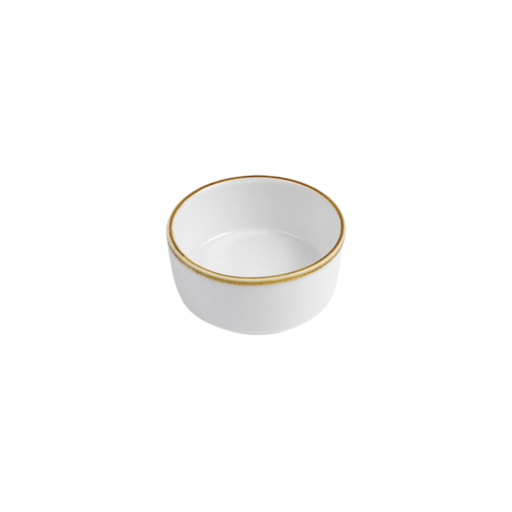 [08-506D1] Porceletta Ivory Mocha Porcelain Small Mezza Sauce Dish 6.5 cm / 2.5"