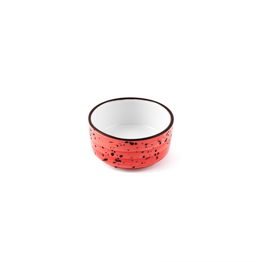 [08-506DR] Porceletta Red Color Glazed Porcelain Small Mezza Sauce Dish 2.5"