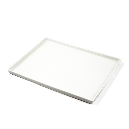 [08-511] Porceletta Ivory Porcelain Rectangular Plate 21.2 cm / 9"