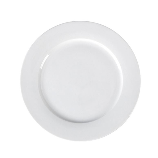 [R8-040] Porceletta Ivory Porcelain 6 Piece Flat Plates Set 17.5 cm / 7"