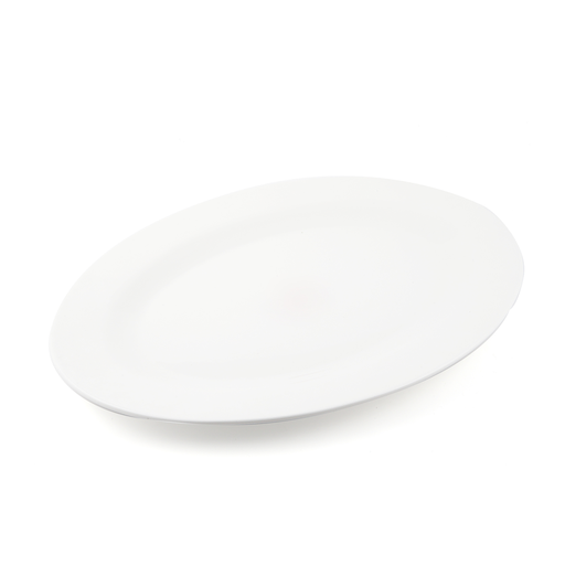 [R8-052] Porceletta Ivory Porcelain 3 Piece Oval Plates Set 30 cm / 12"