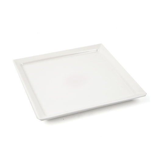[R8-1556] Porceletta Ivory Porcelain 6 Piece Square Plates Set 18 cm / 18"