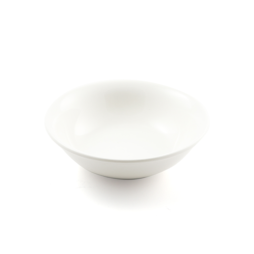 [R8-362] Porceletta Ivory Porcelain 3 Piece Rimmed Thick Deep Bowls Set 8"