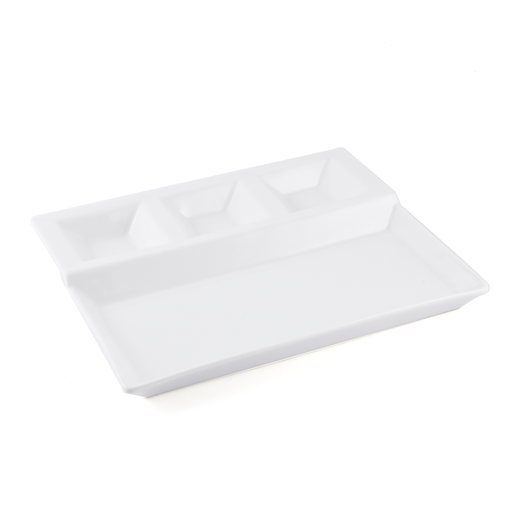 [08-1365] Porceletta Ivory Porcelain Shawarma Plate 10.5"