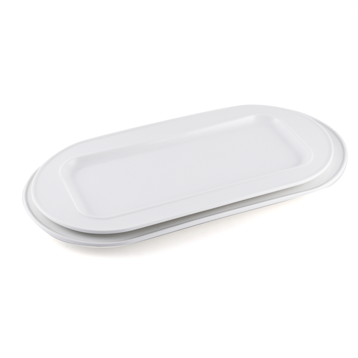 [08-1369] Porceletta Ivory Porcelain Oval Rectangular Inner Plate 32.5 cm / 13"