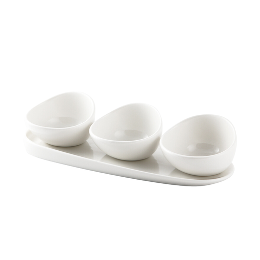 [08-1400] Porceletta Ivory Porcelain Bowl & Saucer 7  cm