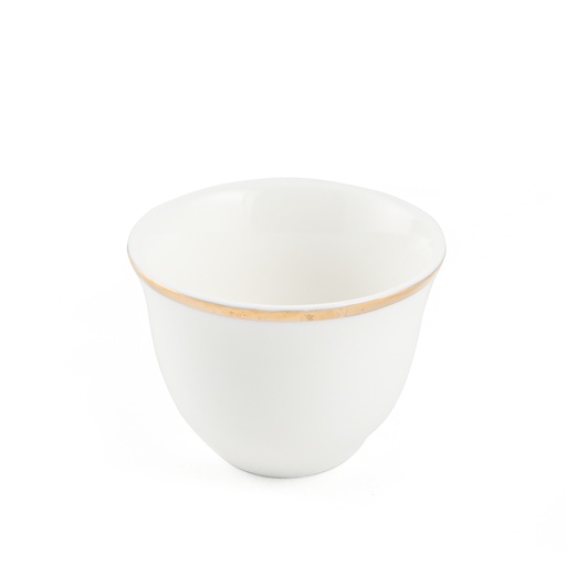 [08-1411] Porceletta Ivory Porcelain Cawa Cup Set of 6