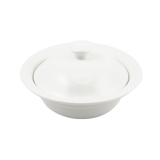 [08-379] Porceletta Ivory Porcelain Soup Plate with Lid 6"
