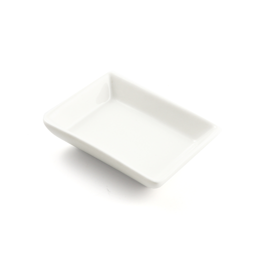 [08-399] Porceletta Ivory Porcelain Rectangular Dish 3.5"