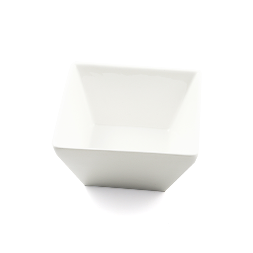 [08-406] Porceletta Ivory Porcelain Thin Square Bowl 4"