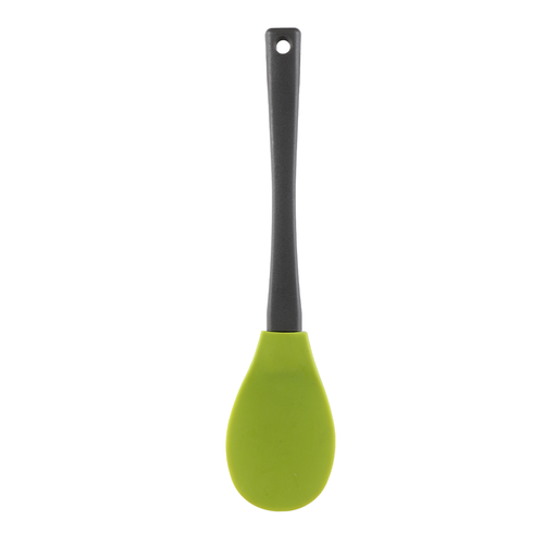 [01-224] Vague Silicone Green Serving Spoon with Handle