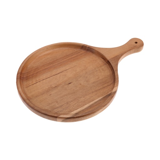 [01-314] Vague Round Wooden Food Tray 38 cm