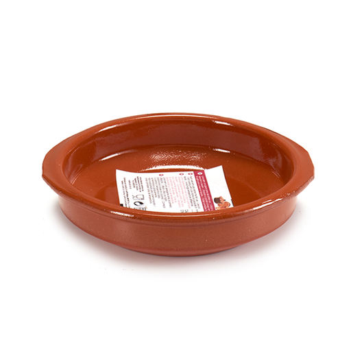 [32-018] Arte Regal Brown Clay Round Deep Plate with Handle 16 cm / 99508