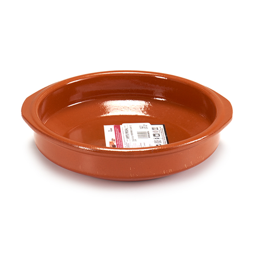 [32-024] Arte Regal Brown Clay Round Deep Plate with Handle 22 cm / 99505